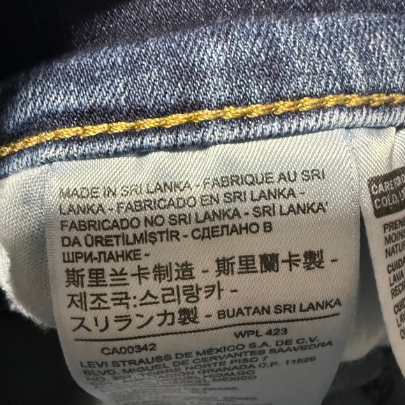 Levis 505 Straight Leg Jeans Womens Size 27 x 29 Medium Wash Blue Denim Mid Rise - Picture 3 of 14